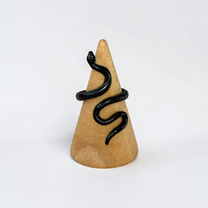 Black Snake Adjustable Ring