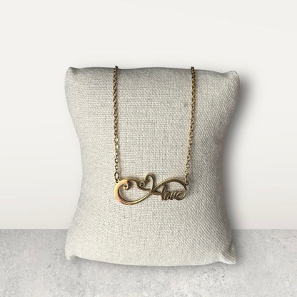 Infinity Heart Gold Necklace