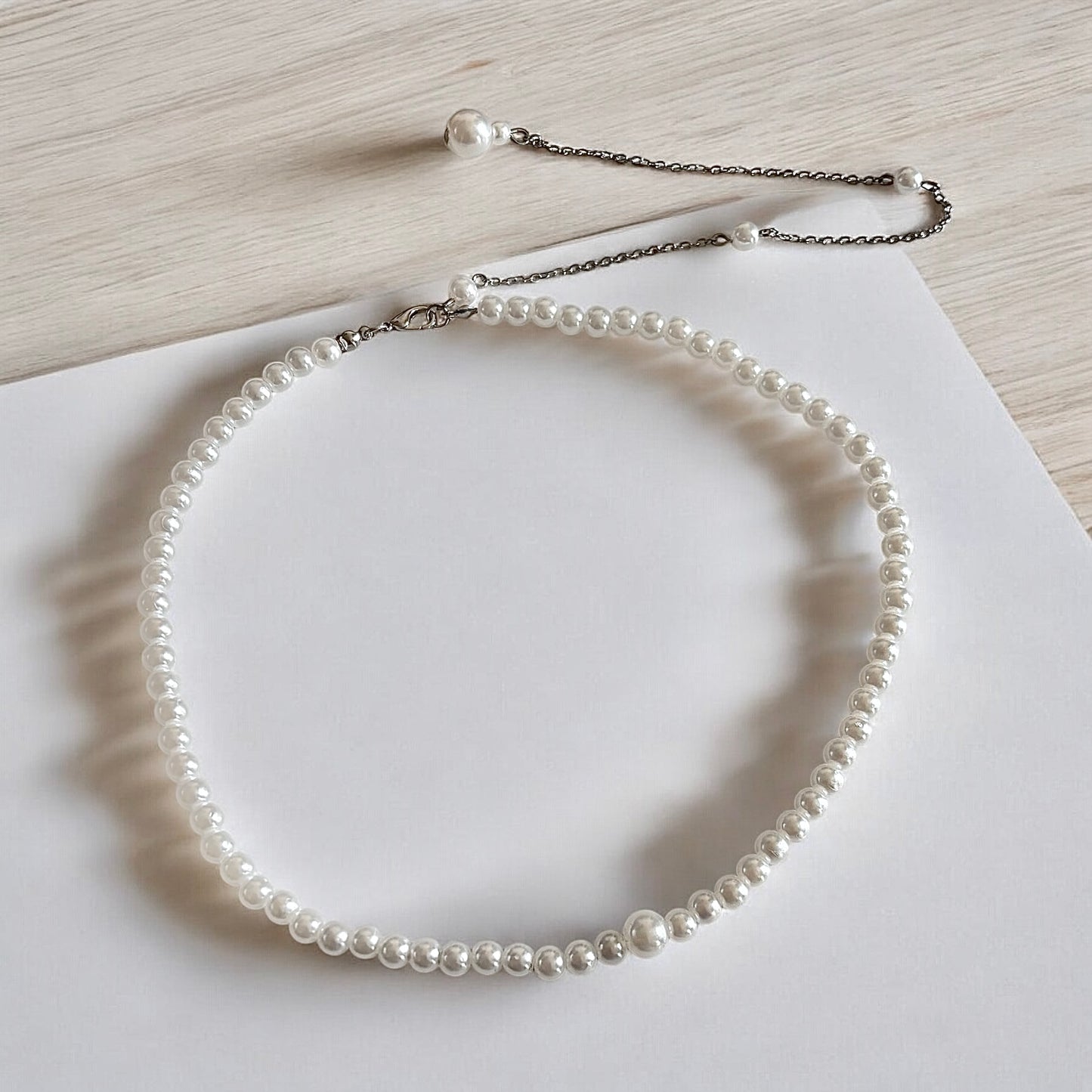 Back Chain Long Tassel Elegant Pearls