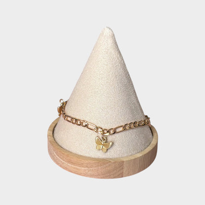 Triple Butterfly Gold Anklet