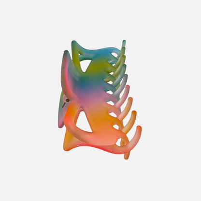 Pastel Rainbow Matte Hair Claw Clip