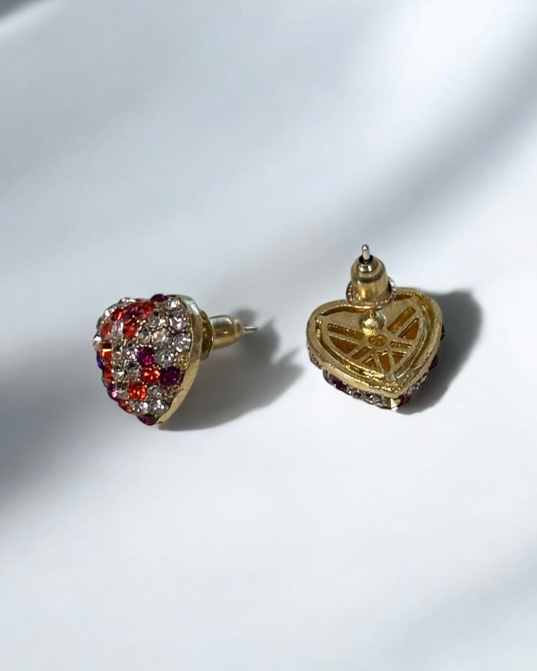 Shiny Heart Shape Ear Studs