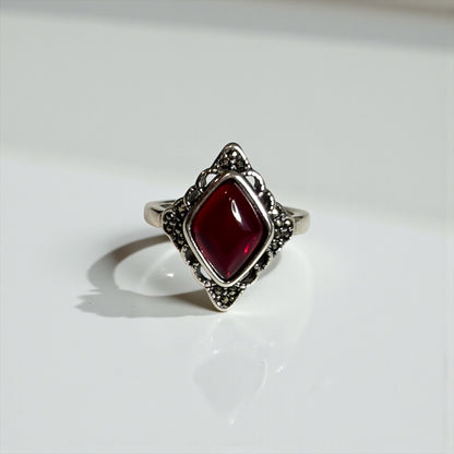 Ruby Diamond Adjustable 925 Ring