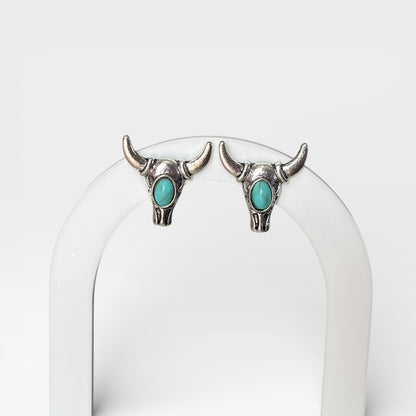 Turquoise Longhorn Studs