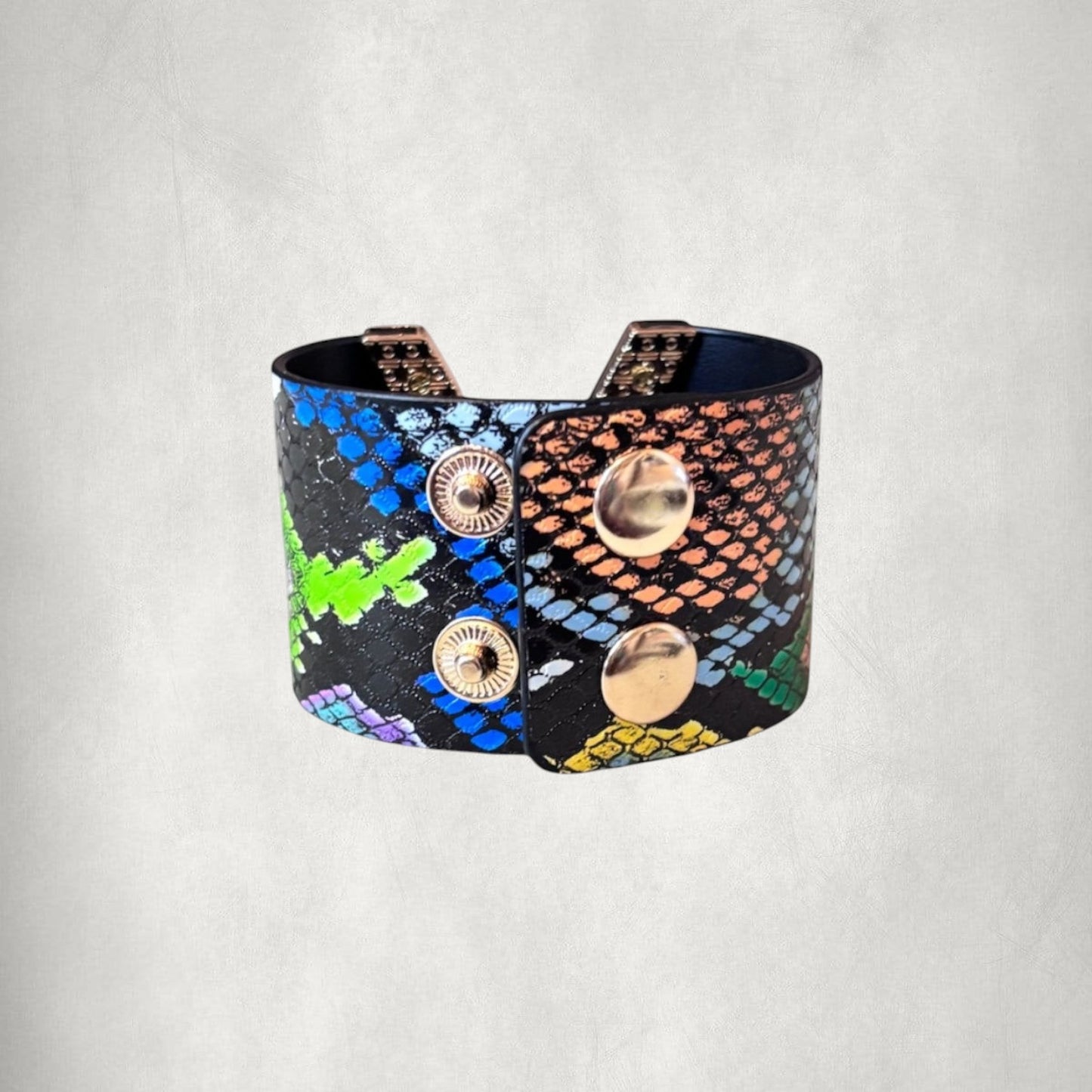 V Shape Wide Charm Cuff Wrap Bracelet