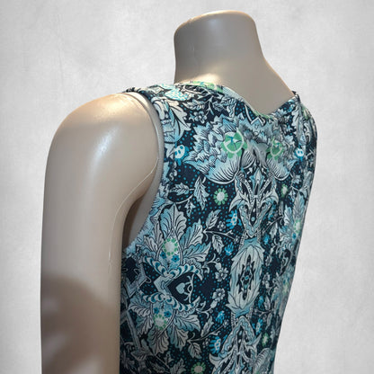 Mono corto estilo camiseta sin mangas con bolsillos laterales para mujer, color verde