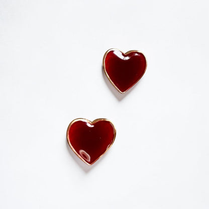 Wine Red Small Stud Earring