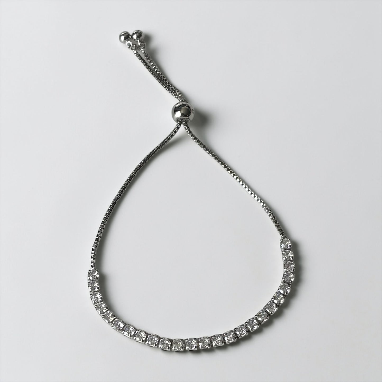 Elegant Crystals Sterling Silver Bracelet