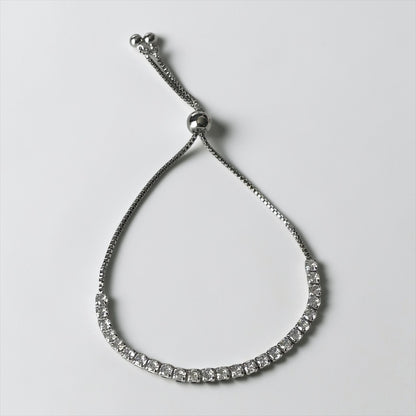Elegant Crystals Sterling Silver Bracelet