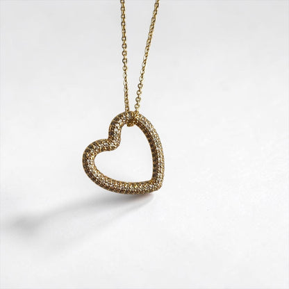Golden Heart Pendant Necklace