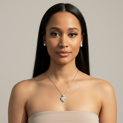 Silver Heart Pendant Necklace