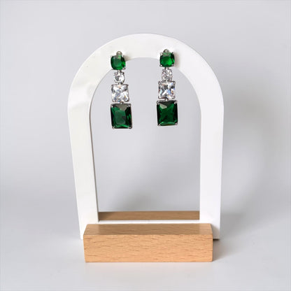 Emerald Elegance Drop Earrings