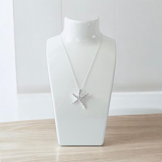 Collar de plata con colgante de estrella de mar