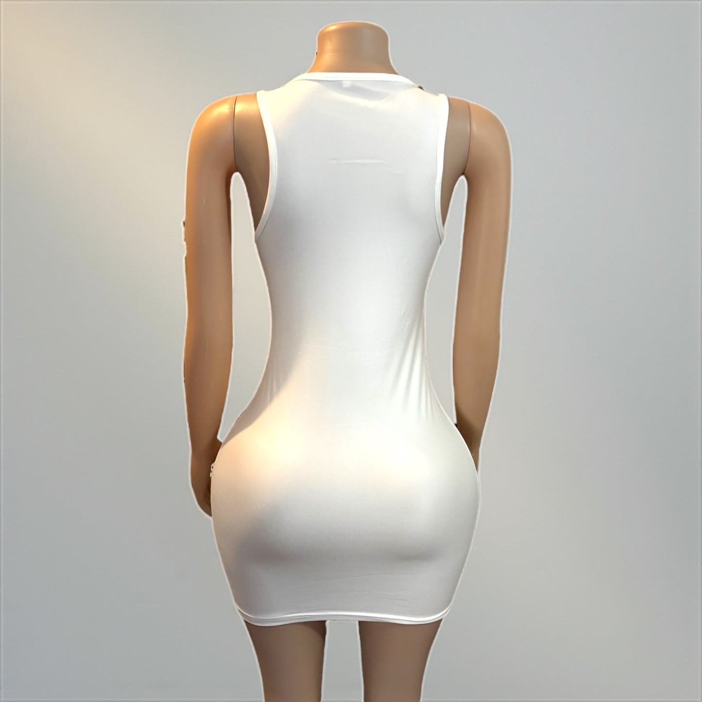 Cherry U Neck Sleeveless Sheath Dress