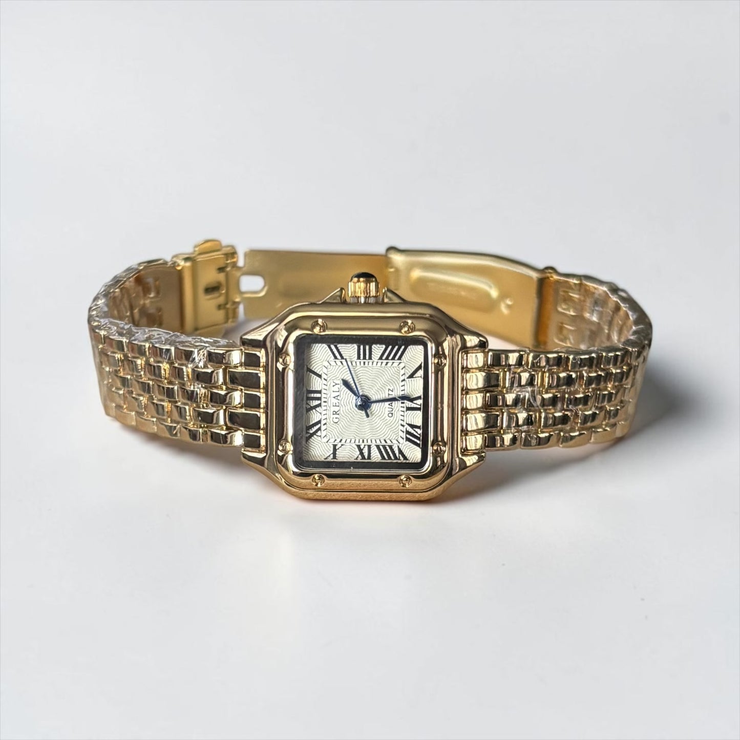 Golden Luxe Square Stainless Steel Watch