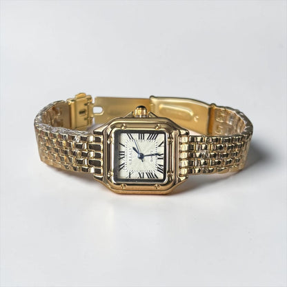 Golden Luxe Square Stainless Steel Watch