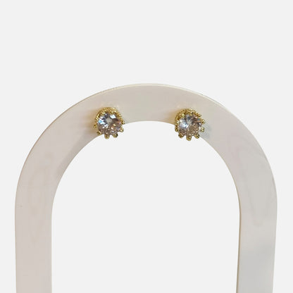 Crown Gold Stud Earrings