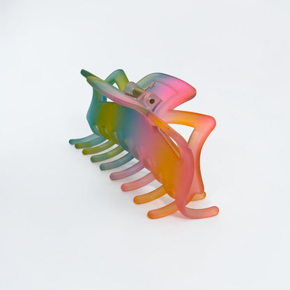 Pastel Rainbow Matte Hair Claw Clip