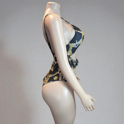 3 Rings Women One Piece Unique Swimsuit