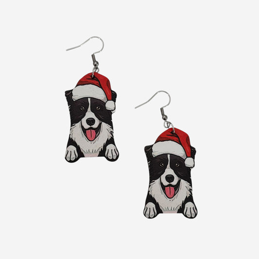 Dog Wood Drop Earring