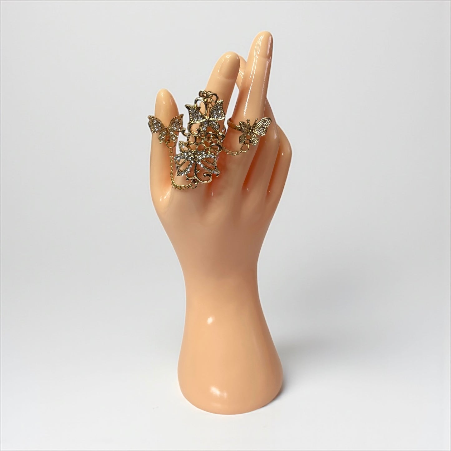 Gold Unique Butterflies Adjustable Ring