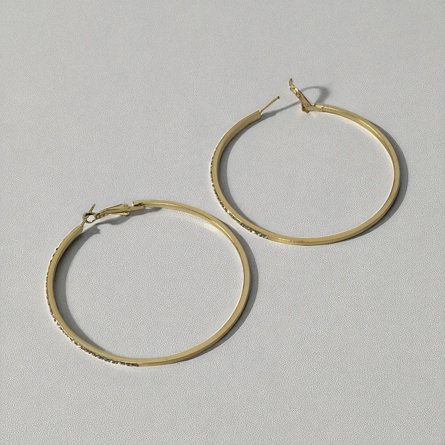 Rhinestone Big Hoop Earrings