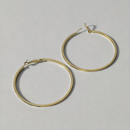 Rhinestone Big Hoop Earrings