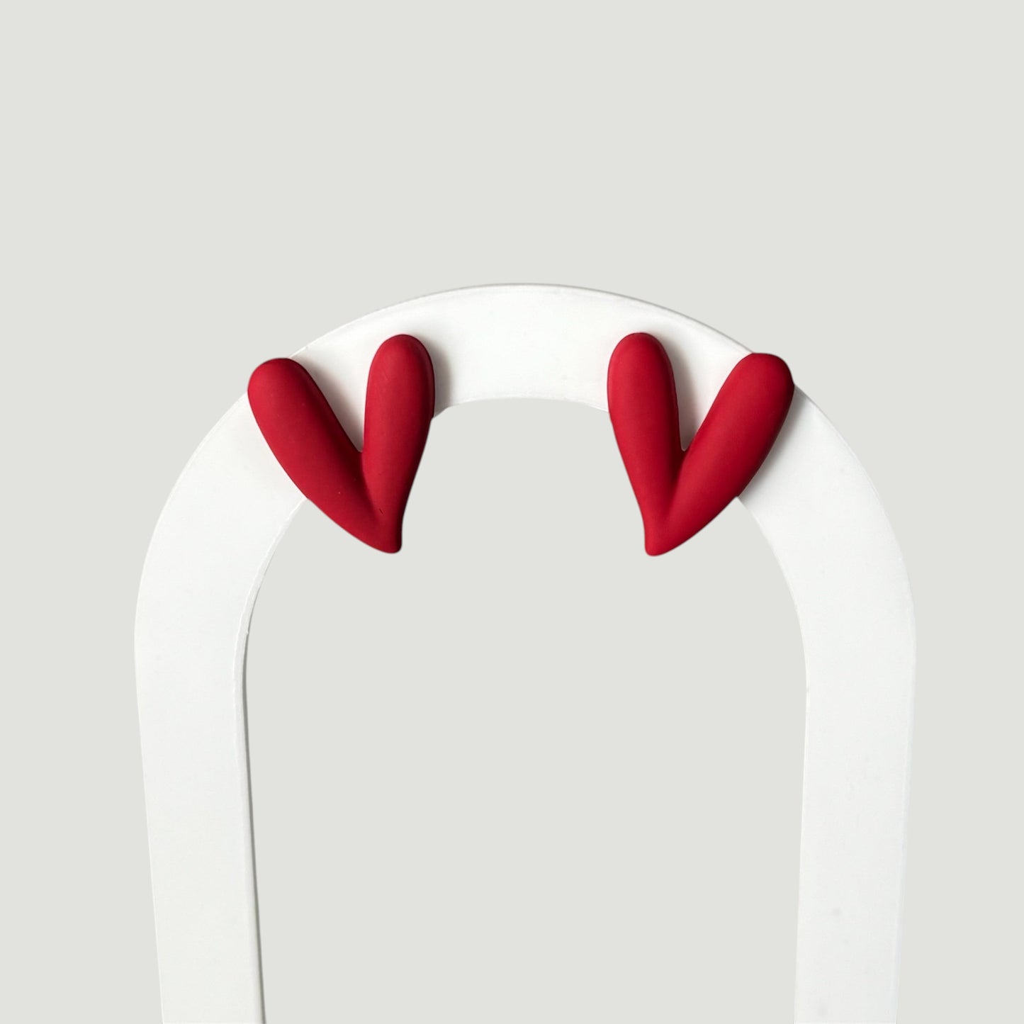 Red Heart Shape Small Stud Earring