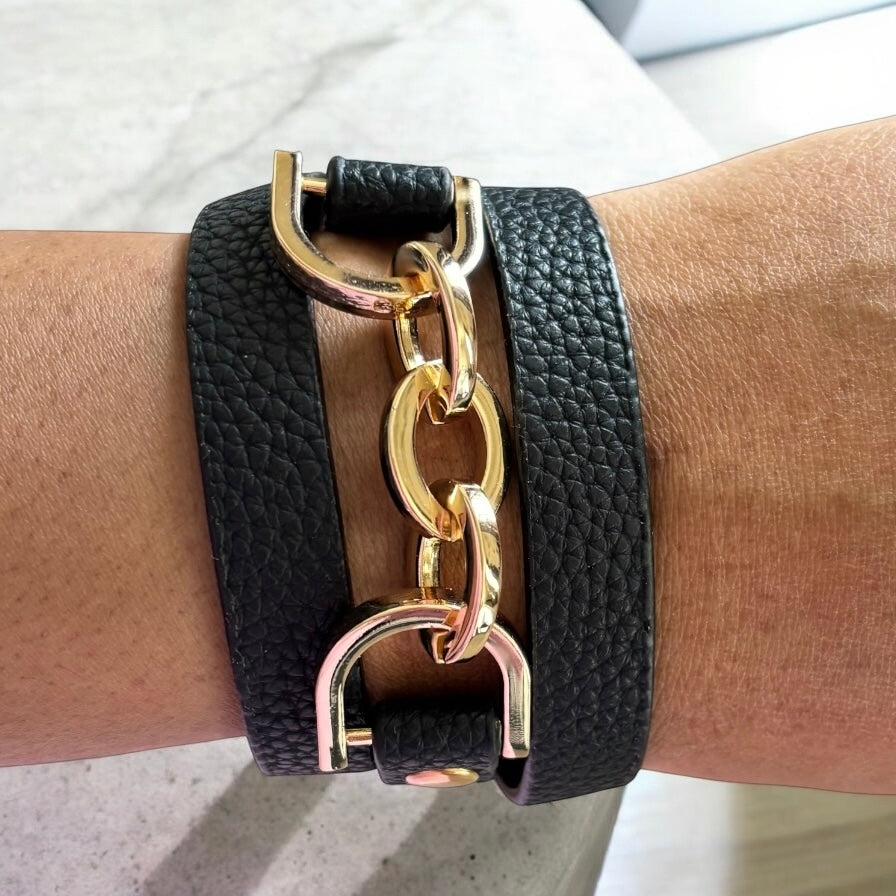 Vintage Multilayer Charm Wrap Leather Bracelet