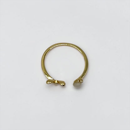 Golden Bunny & Carrot Adjustable Ring