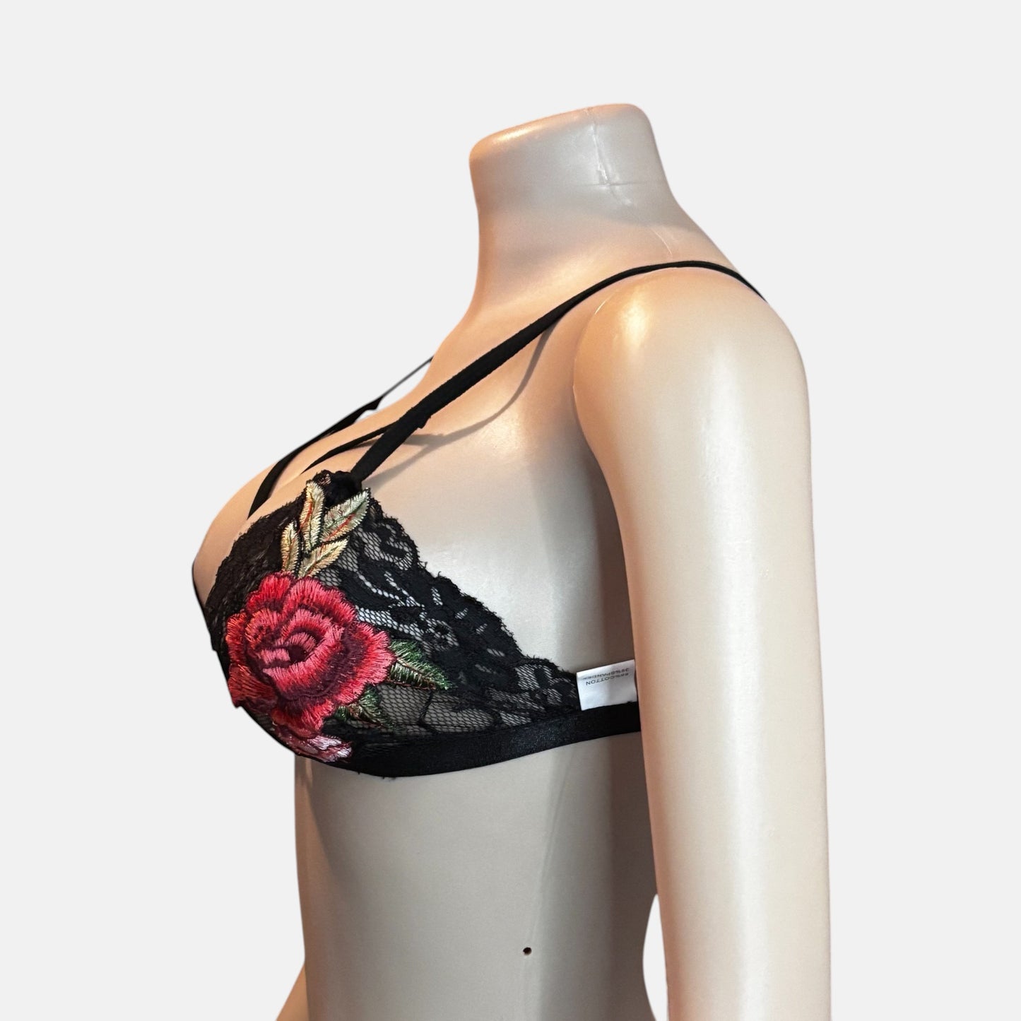 Sujetador floral sin aros con encaje sexy para mujer de Rose