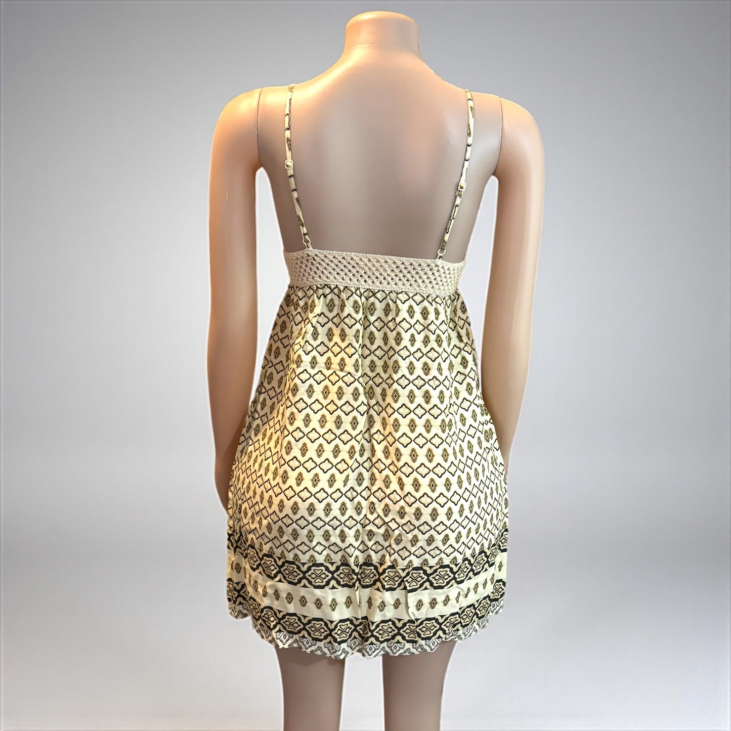 Beige Short Boho Casual Dress