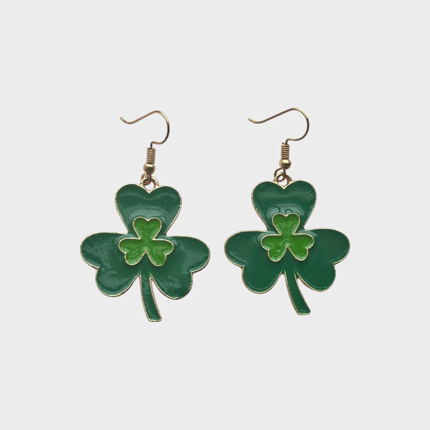 Lucky Clover Shamrock Dangle Earrings
