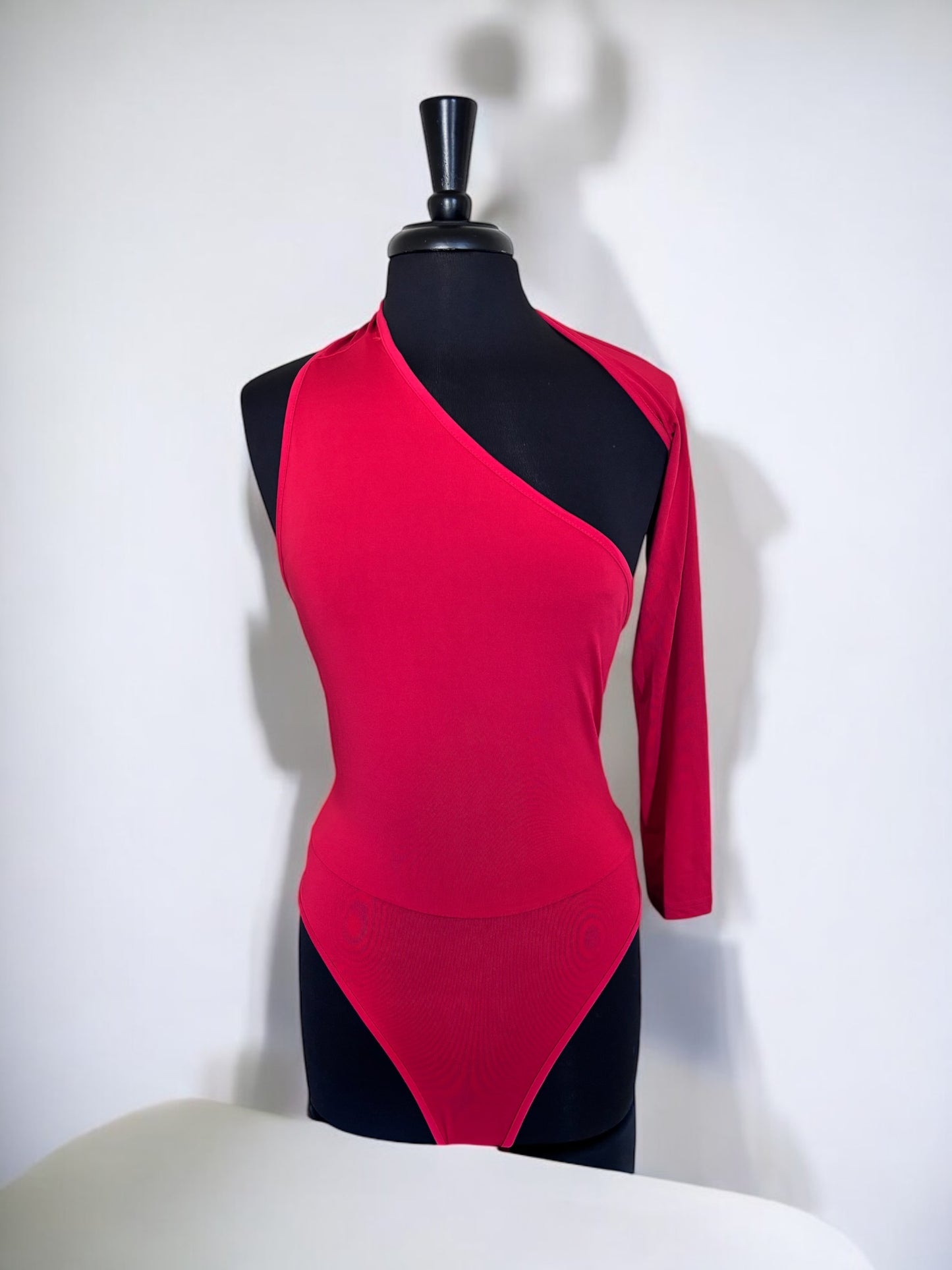 One Shoulder Women Irregular Bodysuit