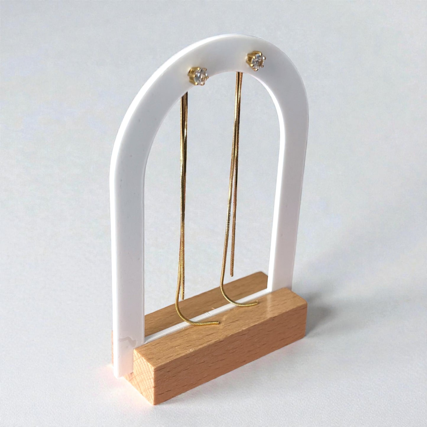 Long Stud Gold Dangle Earring