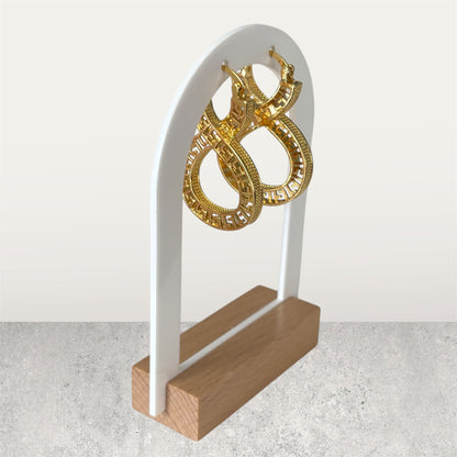 Infinity Greek Key Gold Hoops