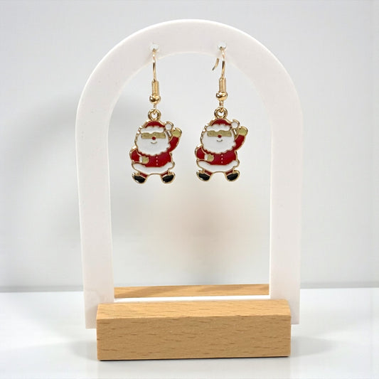 Happy Santa Small Earring
