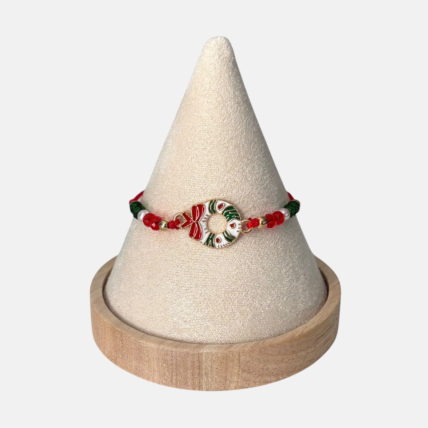 Wreath Christmas Adjustable Bracelet