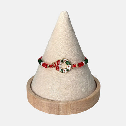 Wreath Christmas Adjustable Bracelet