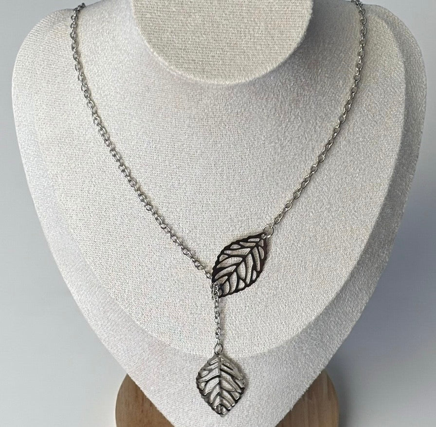 Maple Leaf Tree Y Shape Necklace