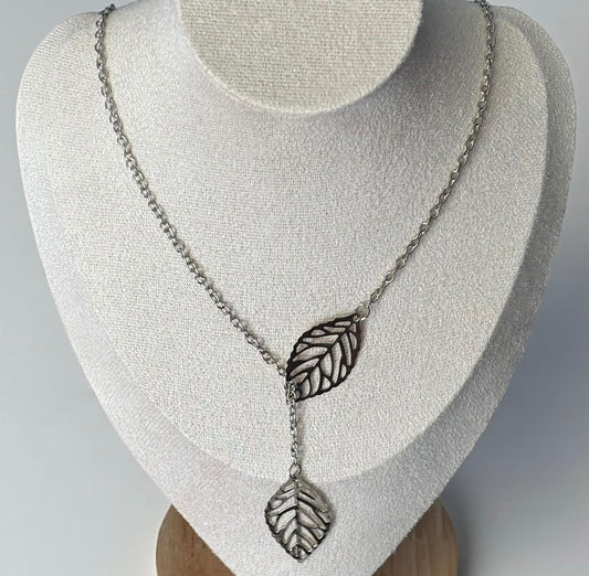 Maple Leaf Tree Y Shape Necklace