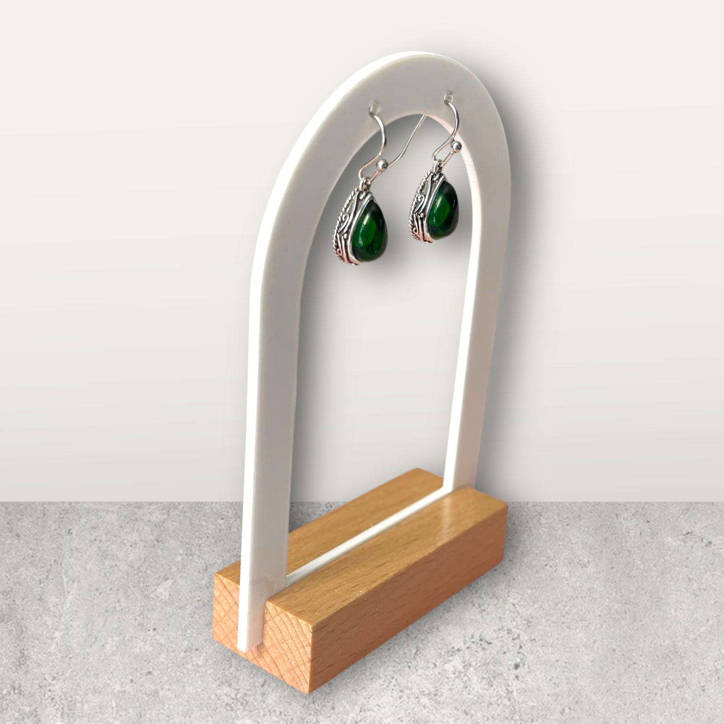 Green Stone Dangle Earring