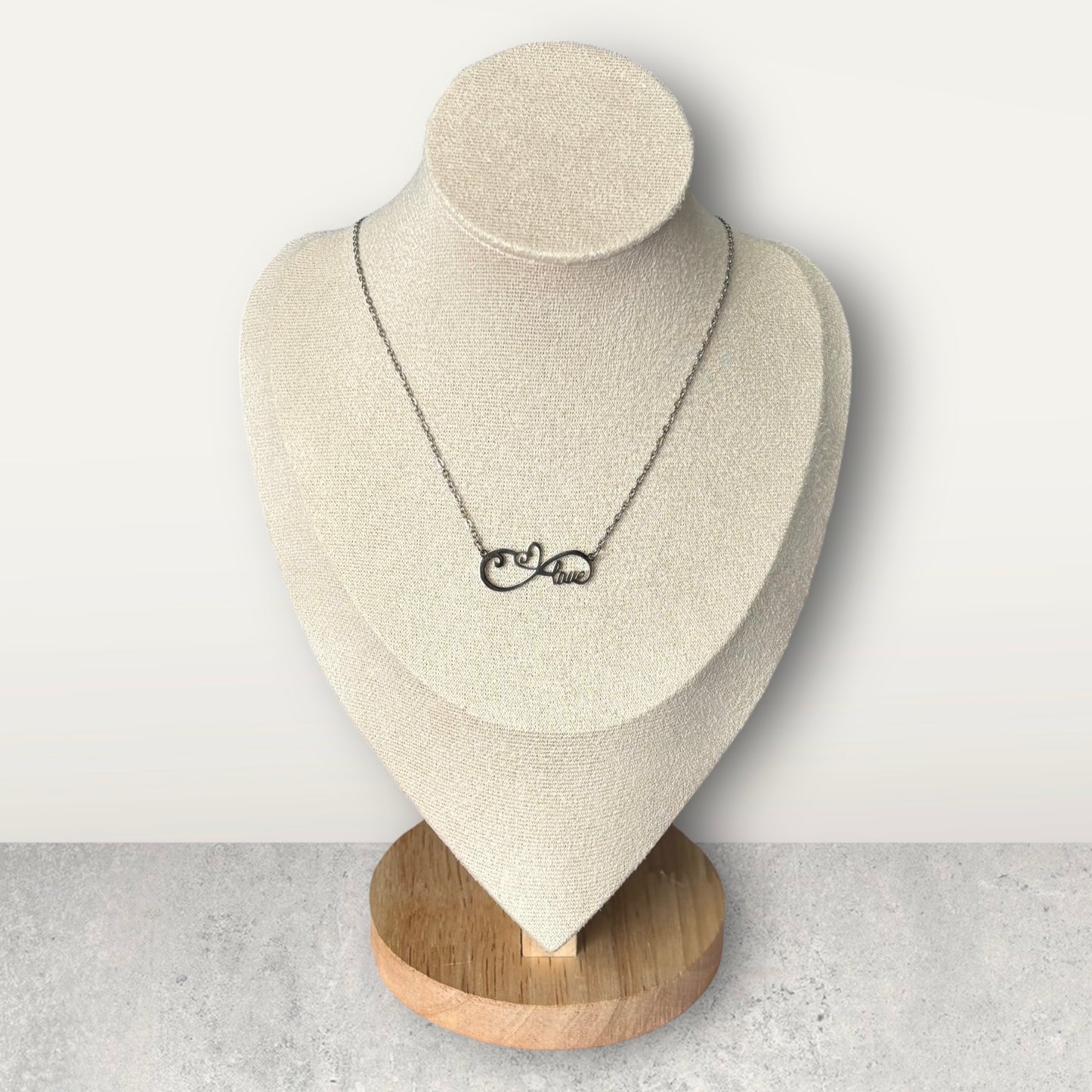 Infinity Heart Silver Necklace