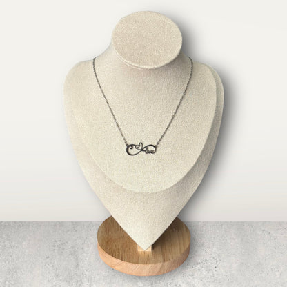 Infinity Heart Silver Necklace