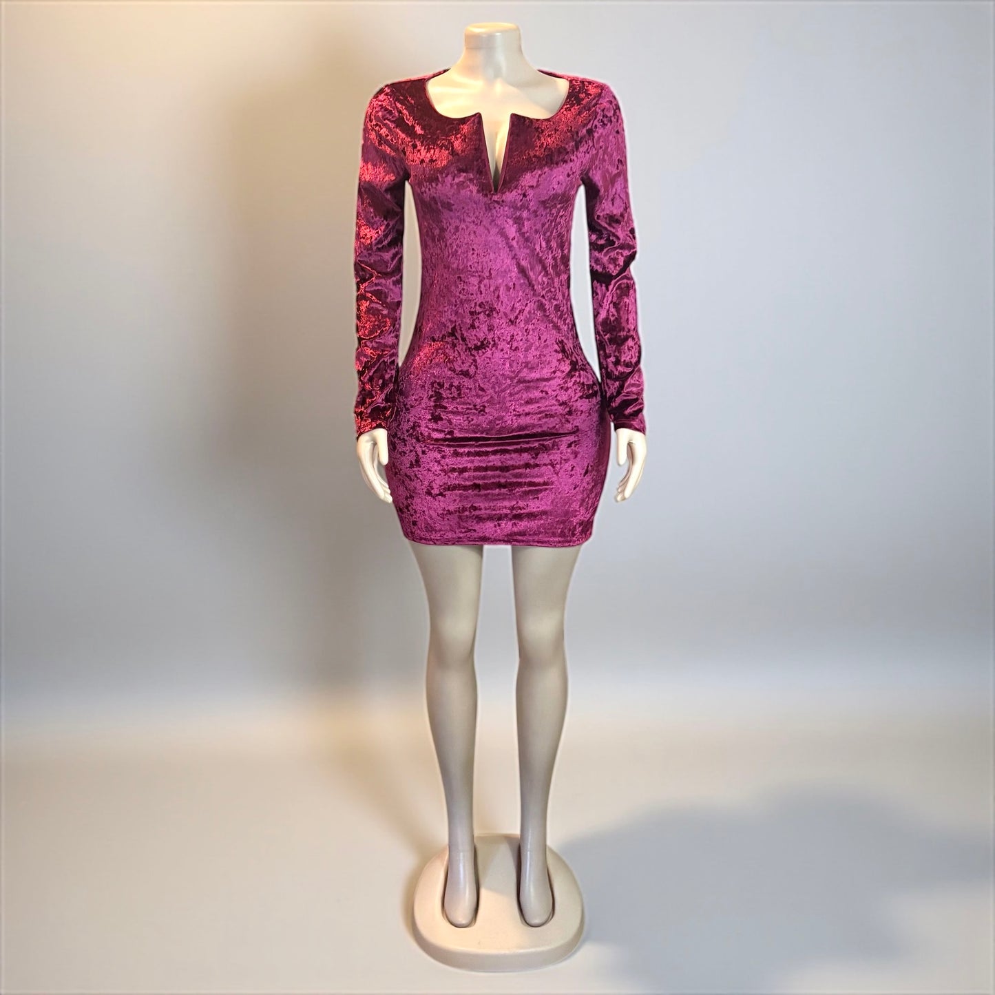 Velvet Off-Shoulder Mini Dress