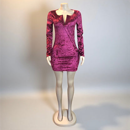 Velvet Off-Shoulder Mini Dress