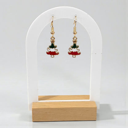 Colorful Christmas Tress Earring