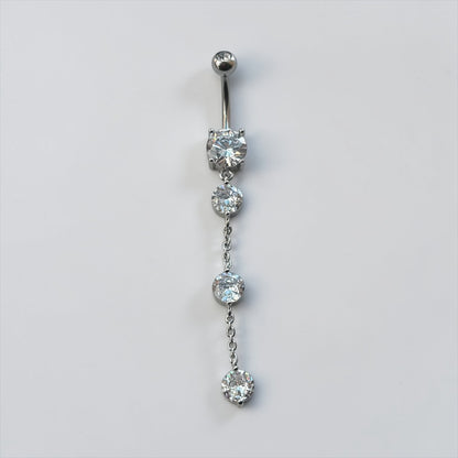 Triple Drop Crystal Belly Button Ring