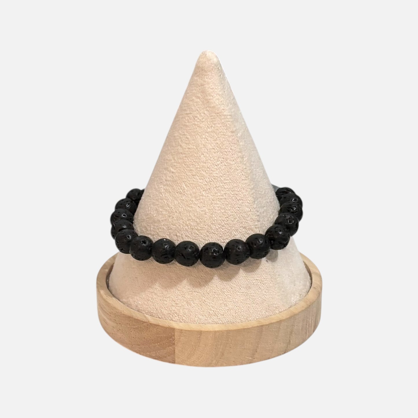 Pulsera de piedra ajustable con cuentas de 8 mm para hombre