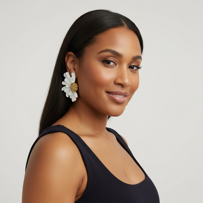 Elegant Vintage Flower Ear Studs